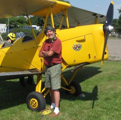 John with Tiger Moth